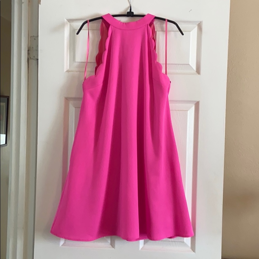 Girls scalloped edge dress. So beautiful!
